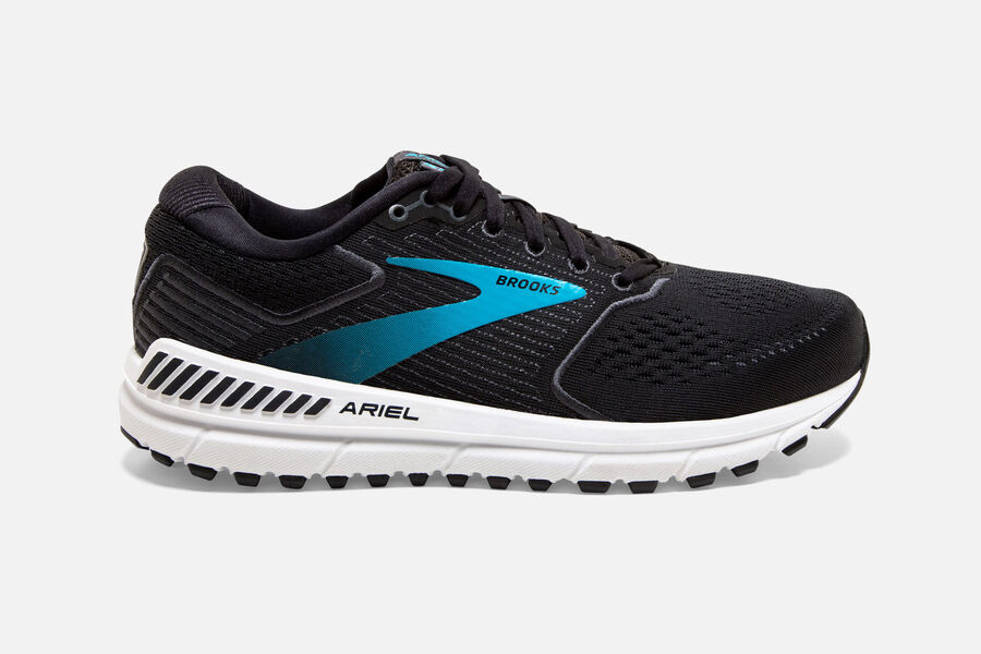 Brooks Ariel '20 Womens UK - Road Running Shoes - Black/Blue 064-BZHJCF